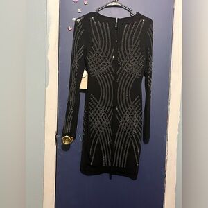 Long sleeve black dress, short black dress